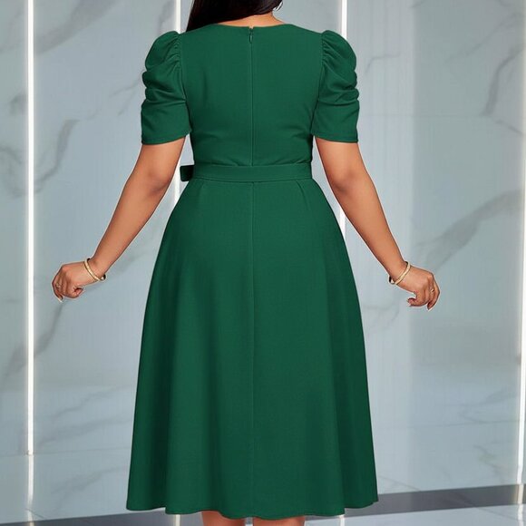 Emerald Grace Midi Dress S - XL - Picture 3 of 3